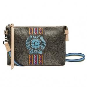 NEW WILLOWS women's squad midtown crossbody bag in brown multi